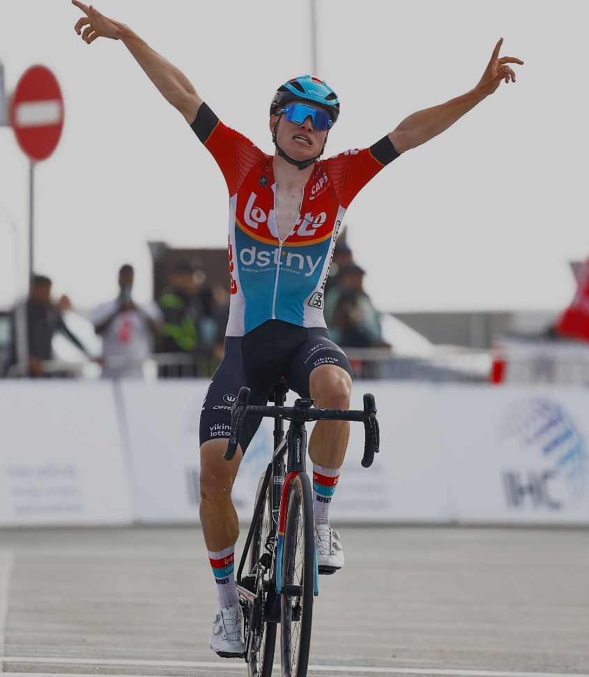 Lennert Van Eetvelt gets the overall victory at the UAE Tour.