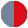 Blue Grey - Bright Red (Gloss)
