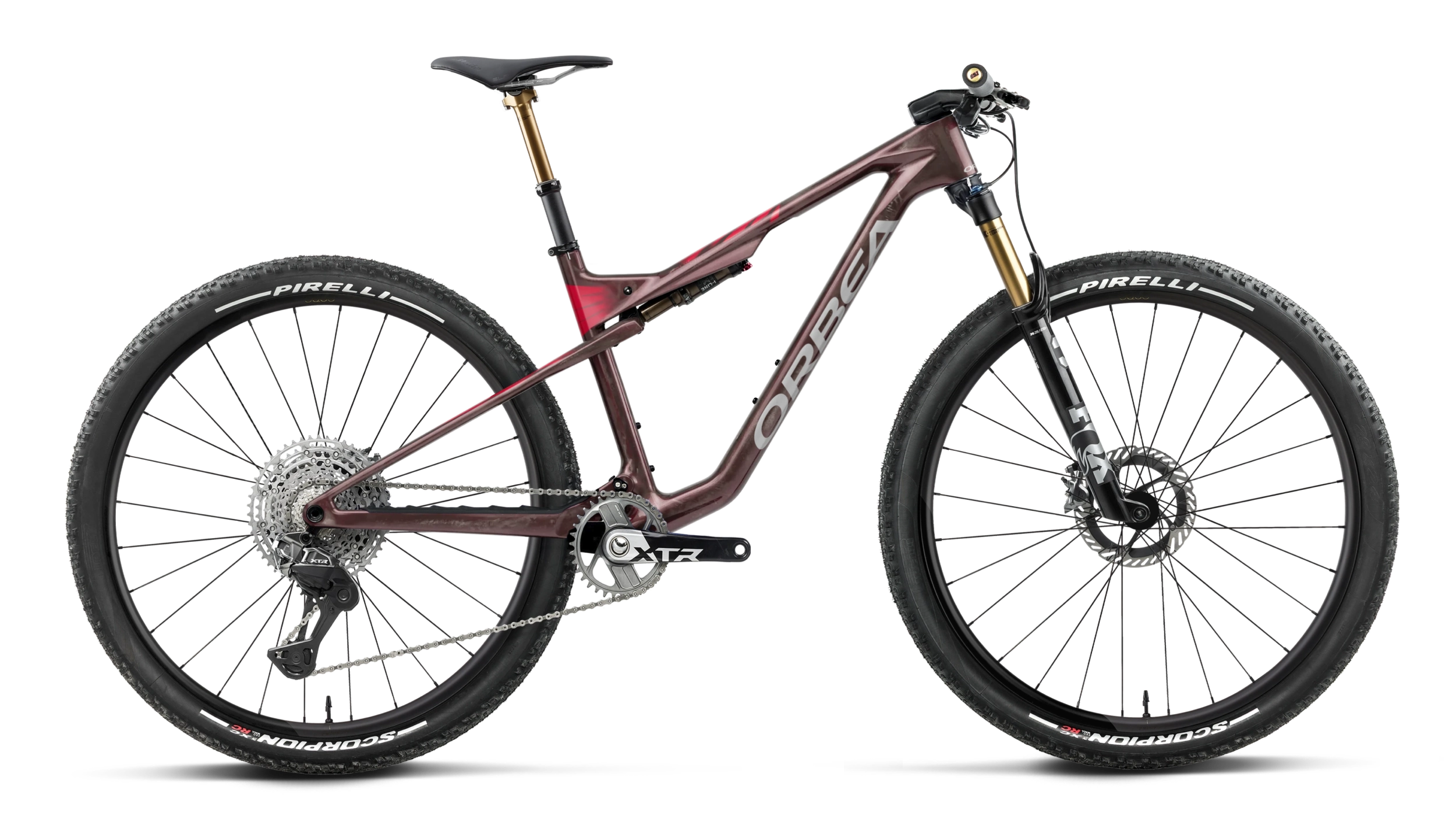 Orbea Rise Metallic Burgundy Red color bike