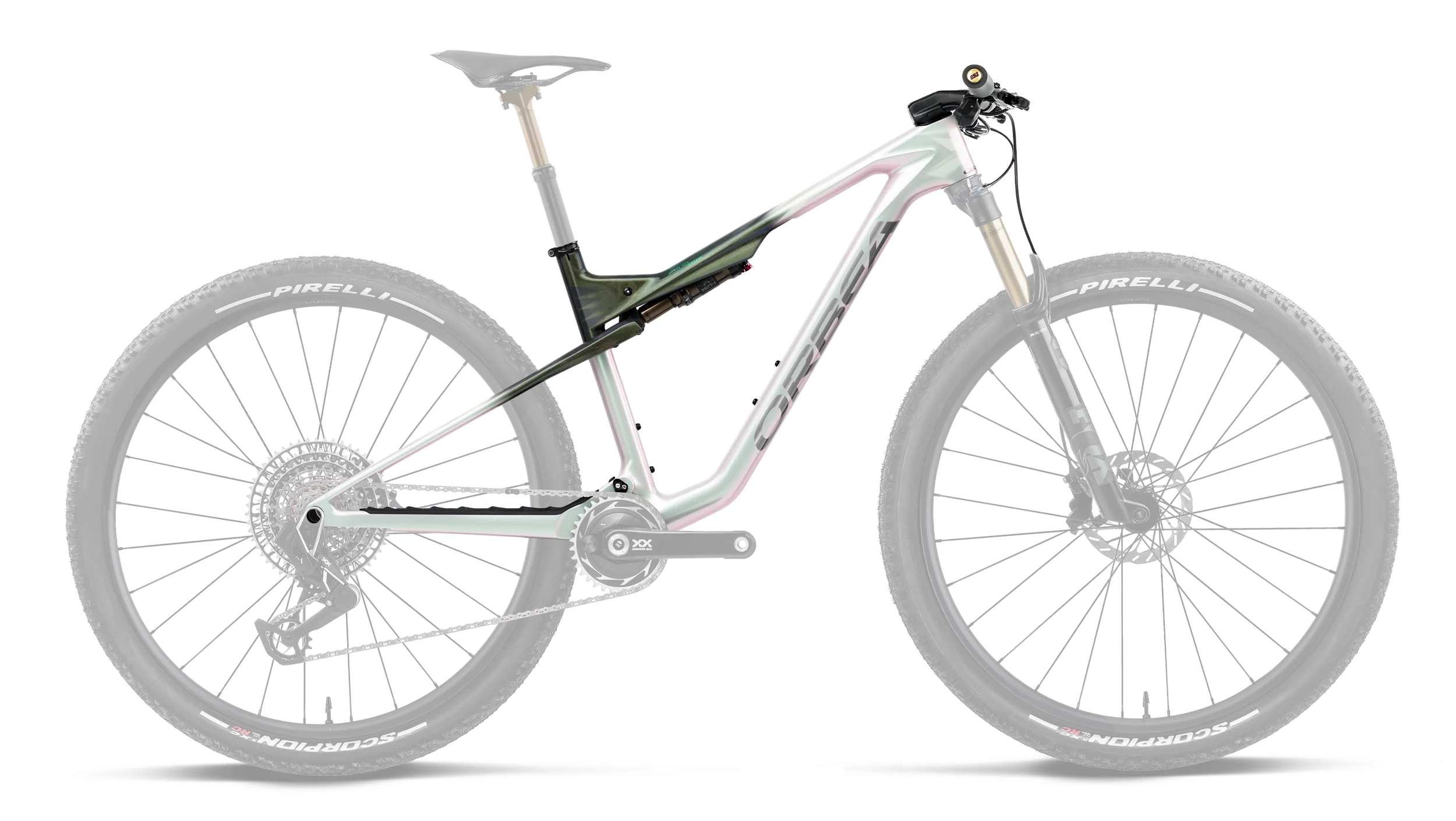 Oiz OMX+IL SL R+K Frameset – Iris White - Seaweed Carbon View (Gloss)