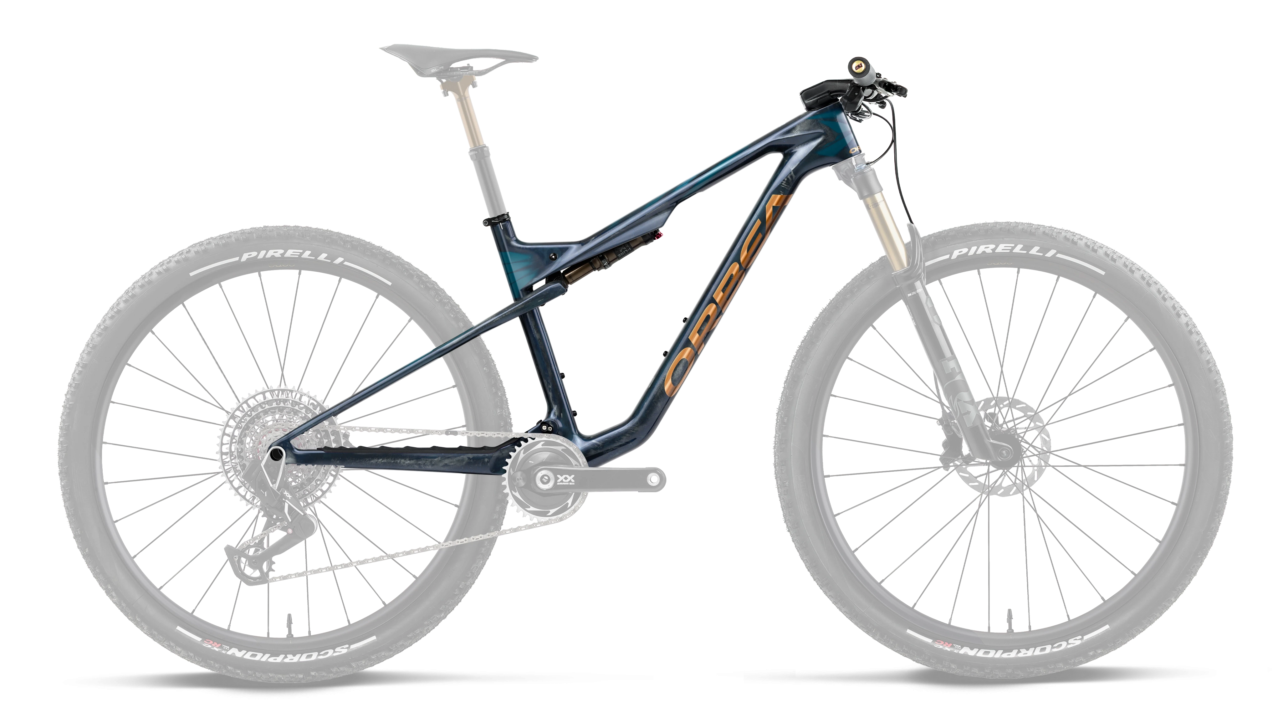 Oiz OMX+IL SL R+K Frameset – Fuel Carbon View - Titan Gold (Gloss)
