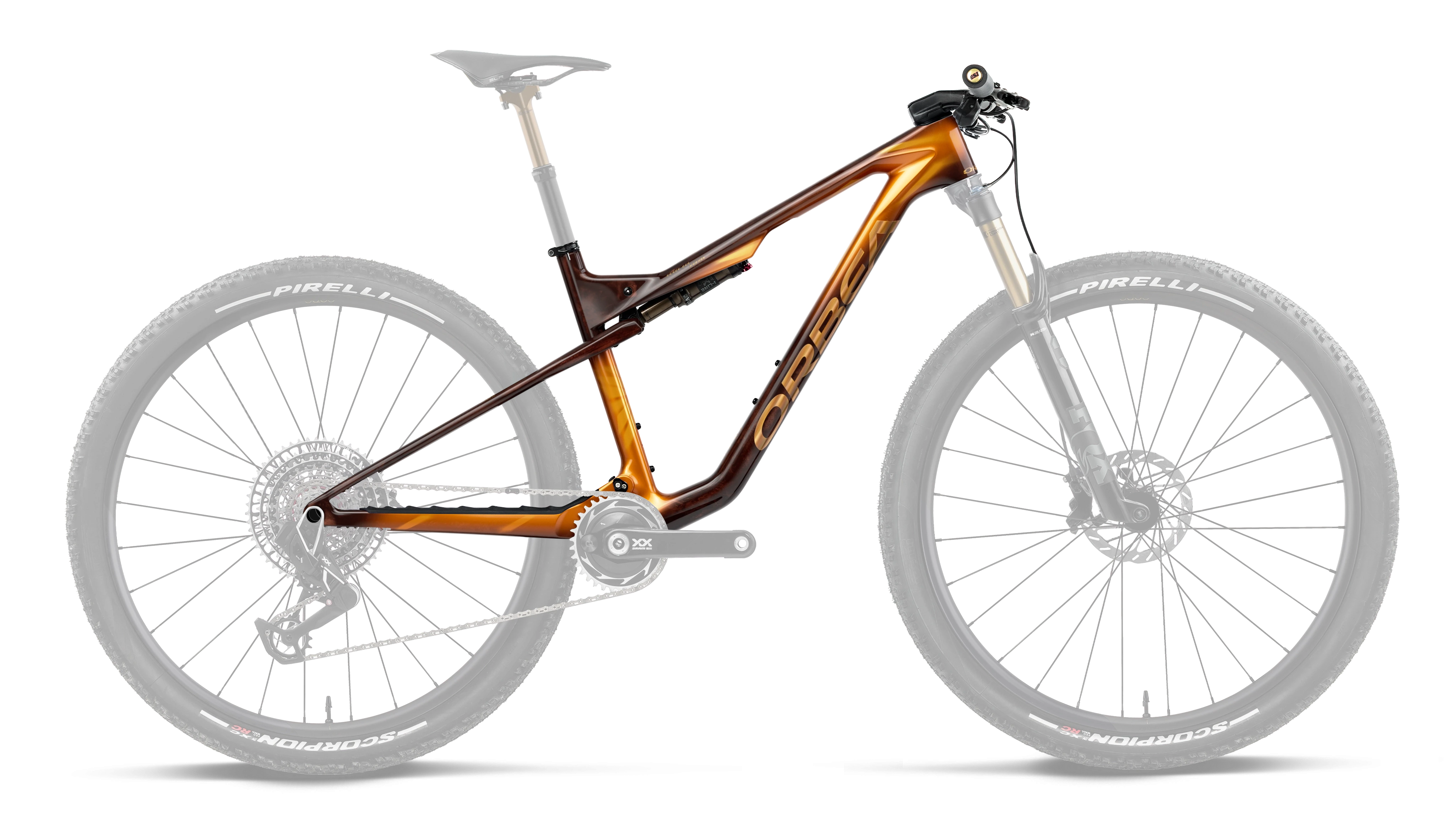 Oiz OMX+IL SL R+K Frameset – Caramel Carbon View - Leo Orange (Gloss)